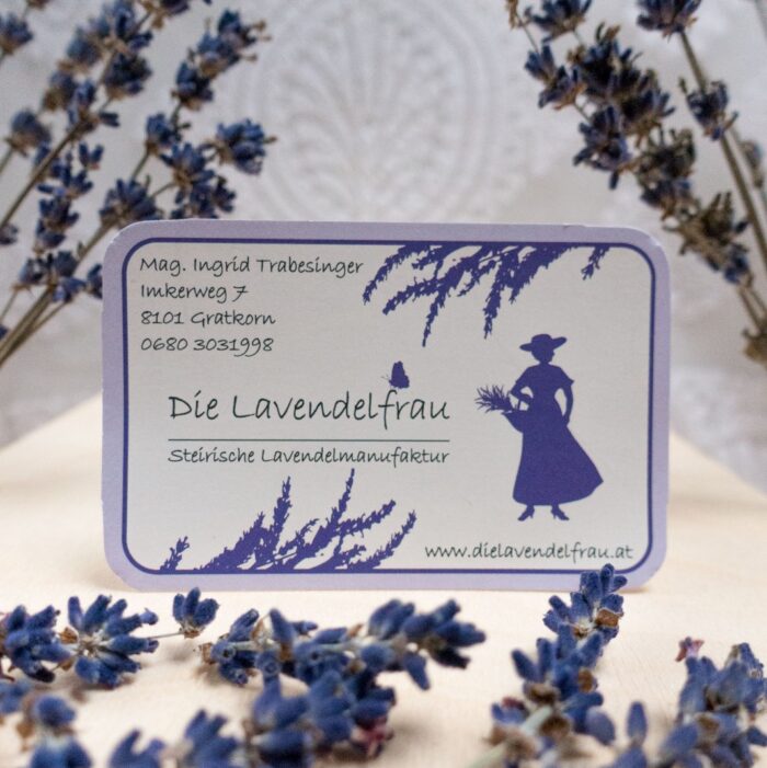 Visitenkarte für die Lavendelfrau >>